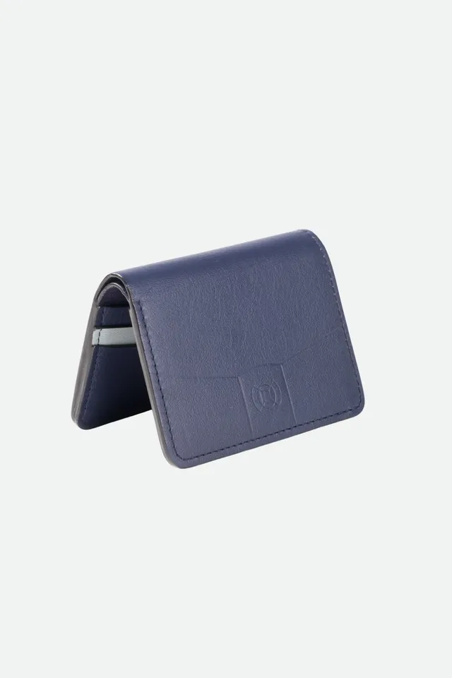 Nodie's Arsène portefeuille cuir bleu marine céladon