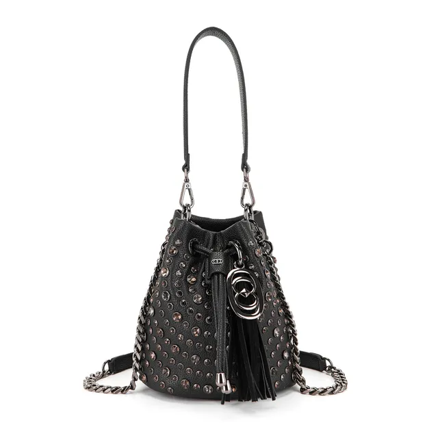 La Carrie Andromeda sac seau noir PU 19x14x20