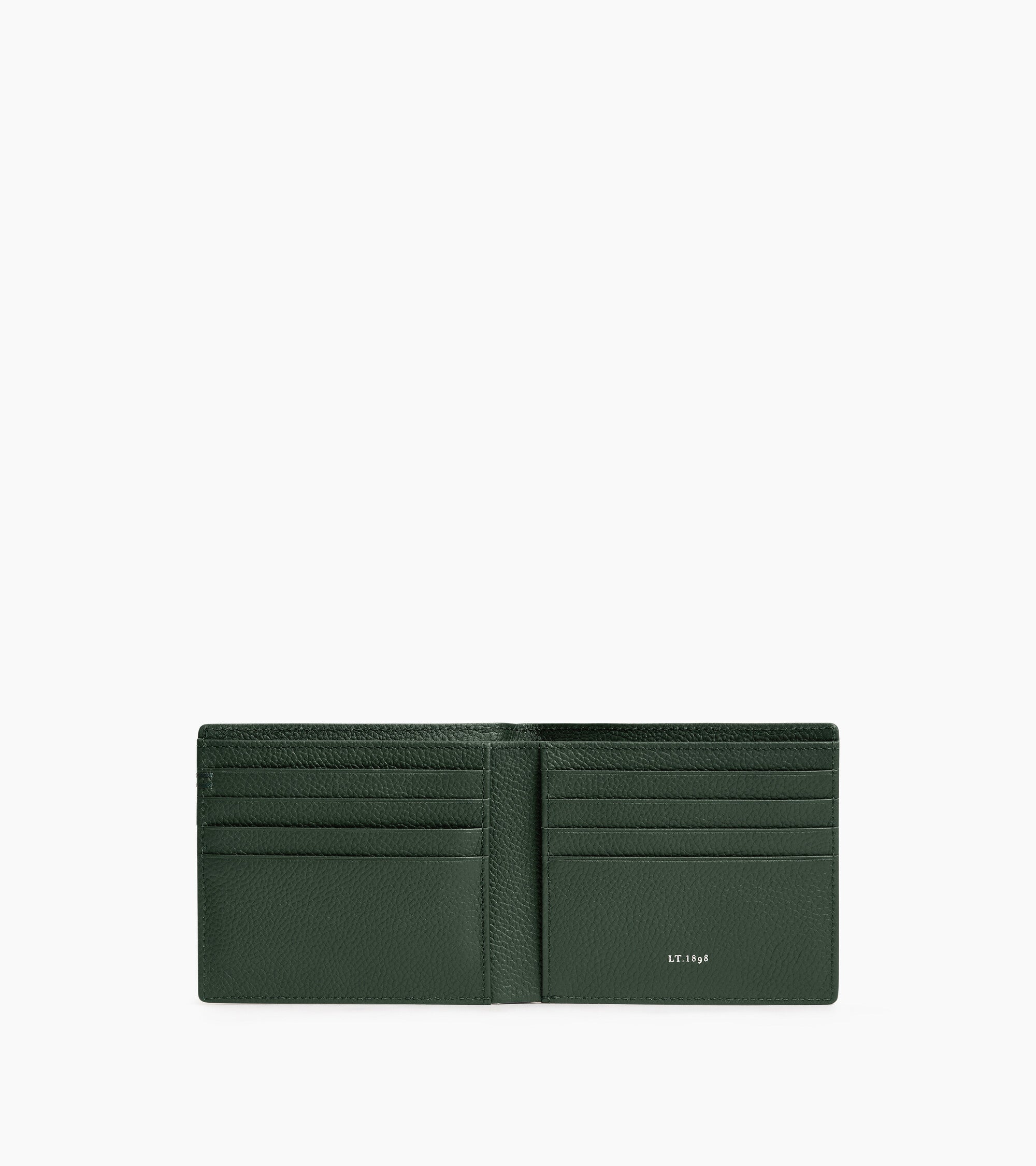 Le Tanneur Lucien porte-cartes cuir grainé vert malachite
