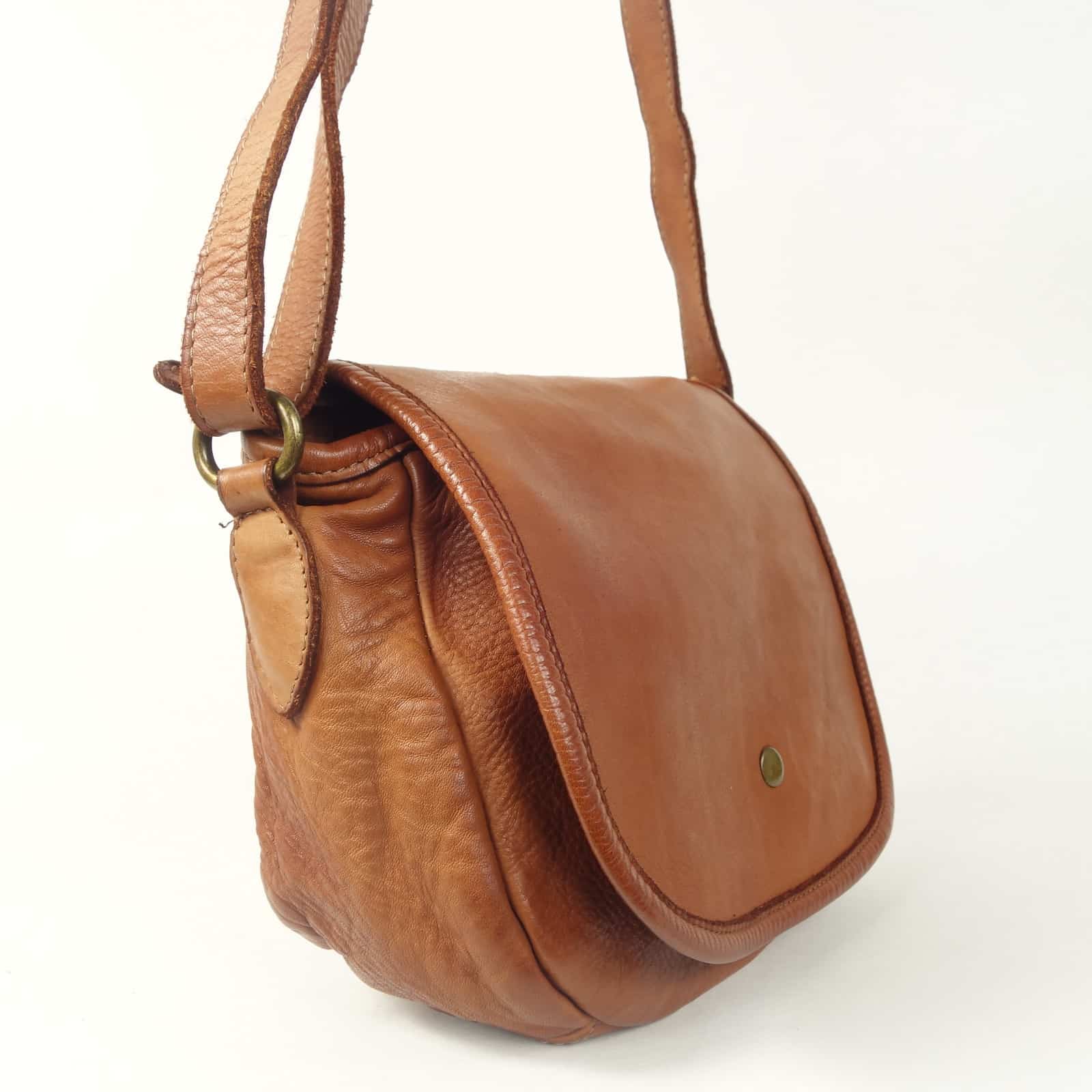Collection Esprit Cuir Klara sac besace cuir camel