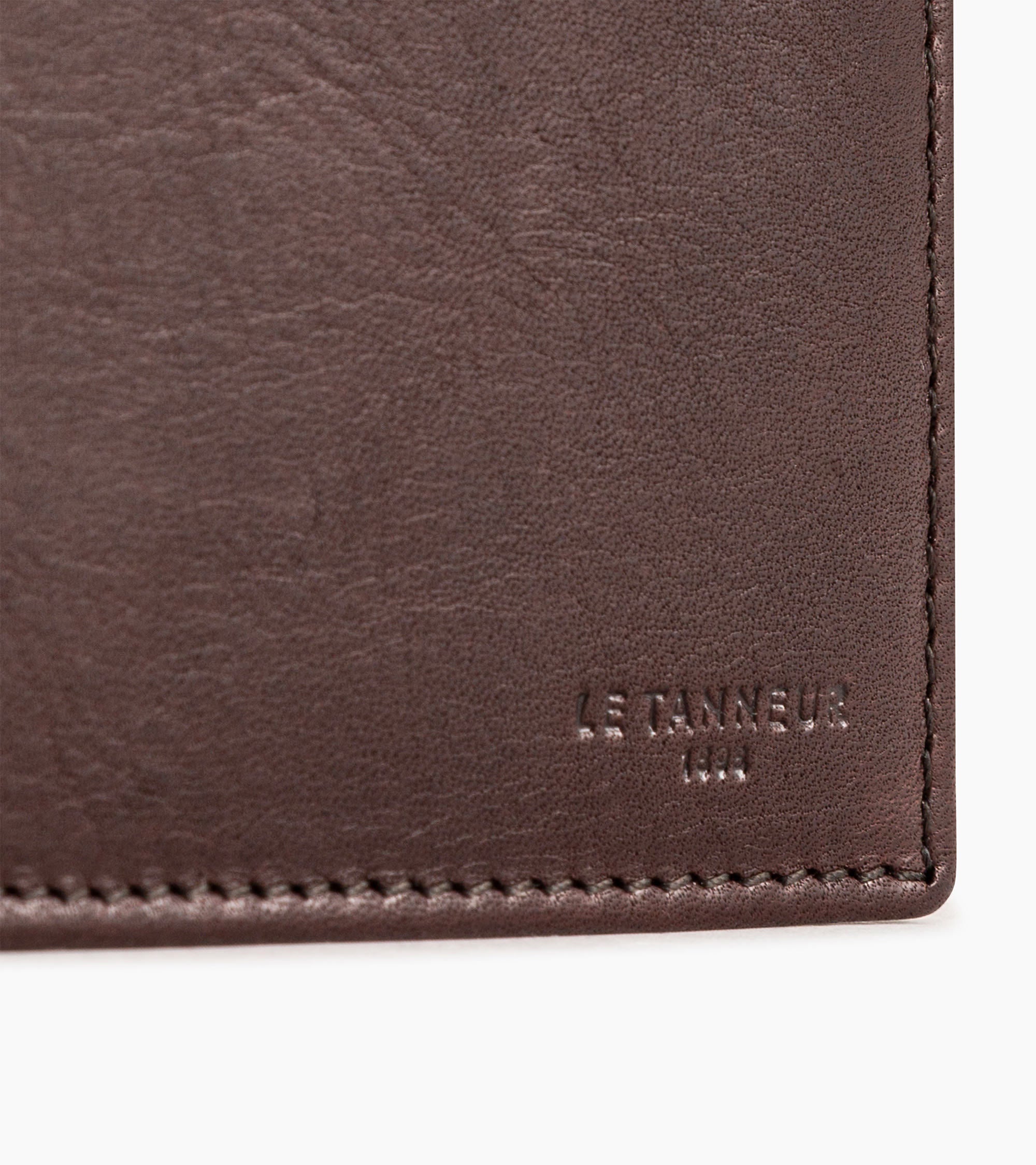 Le Tanneur portefeuille cuir huilé marron 2 volets