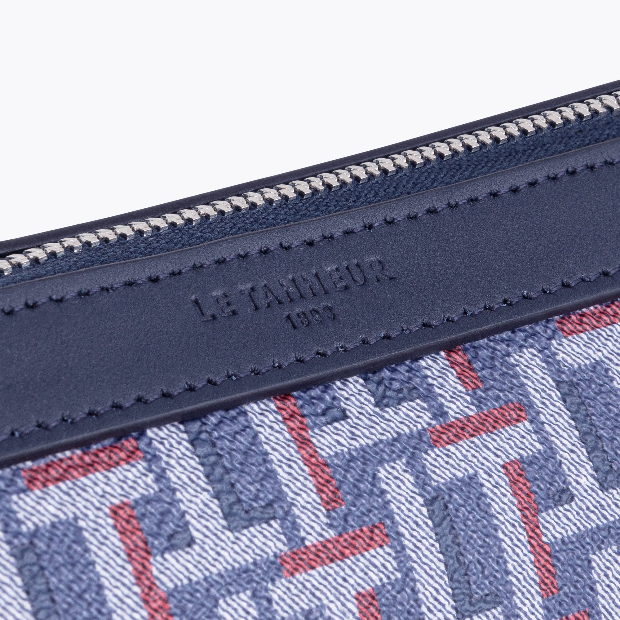 Le Tanneur Camille trousse toile enduite cuir 21 cm homme