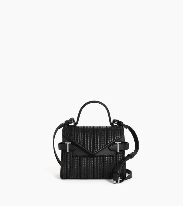 Le Tanneur Emilie sac cuir tressé double rabat