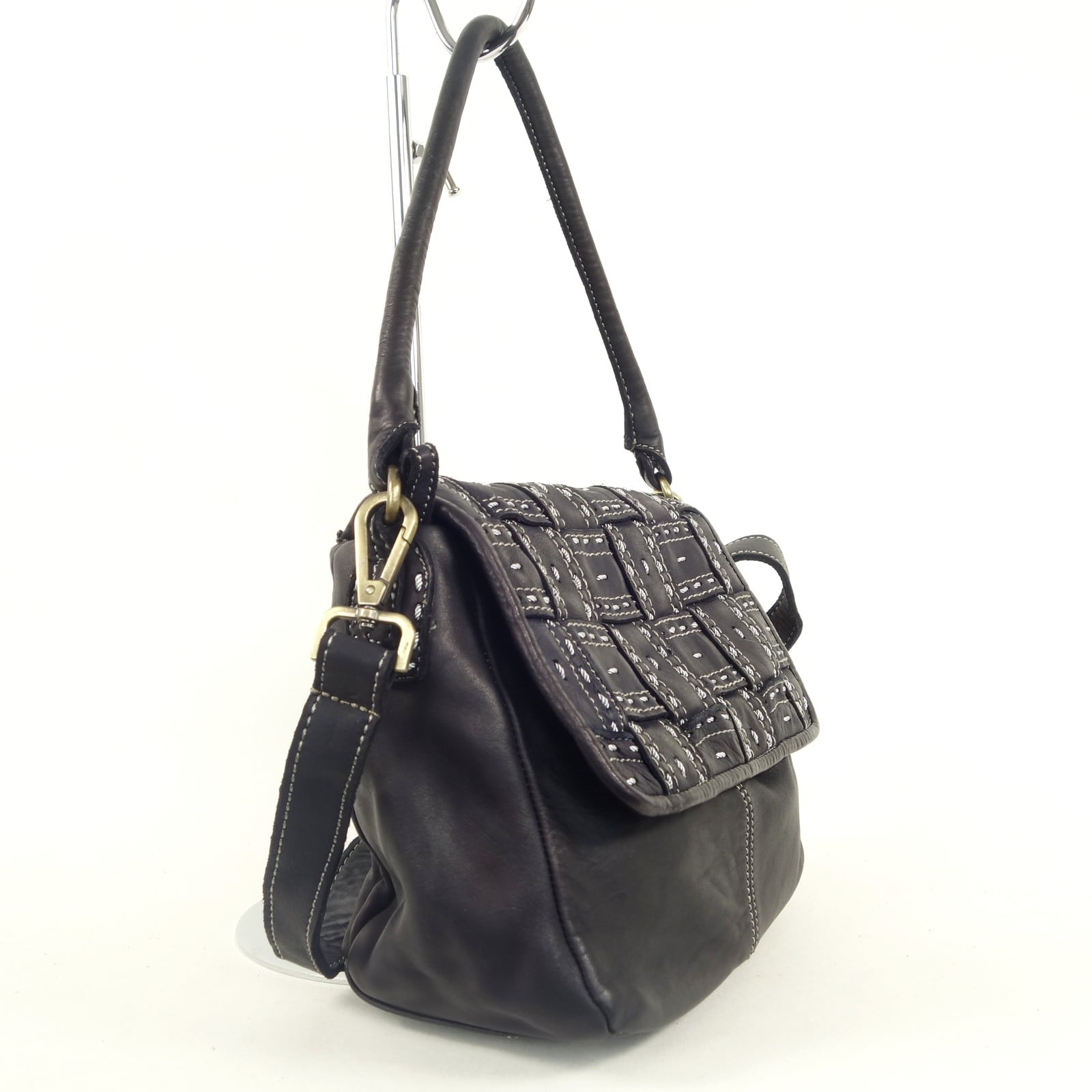Esprit Cuir Lara besace cuir noir bohème
