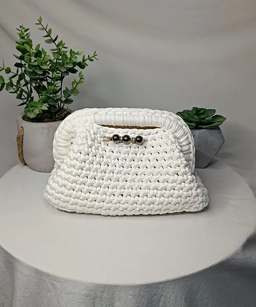 Takiri Mona TK1033 sac à main blanc coton recyclé