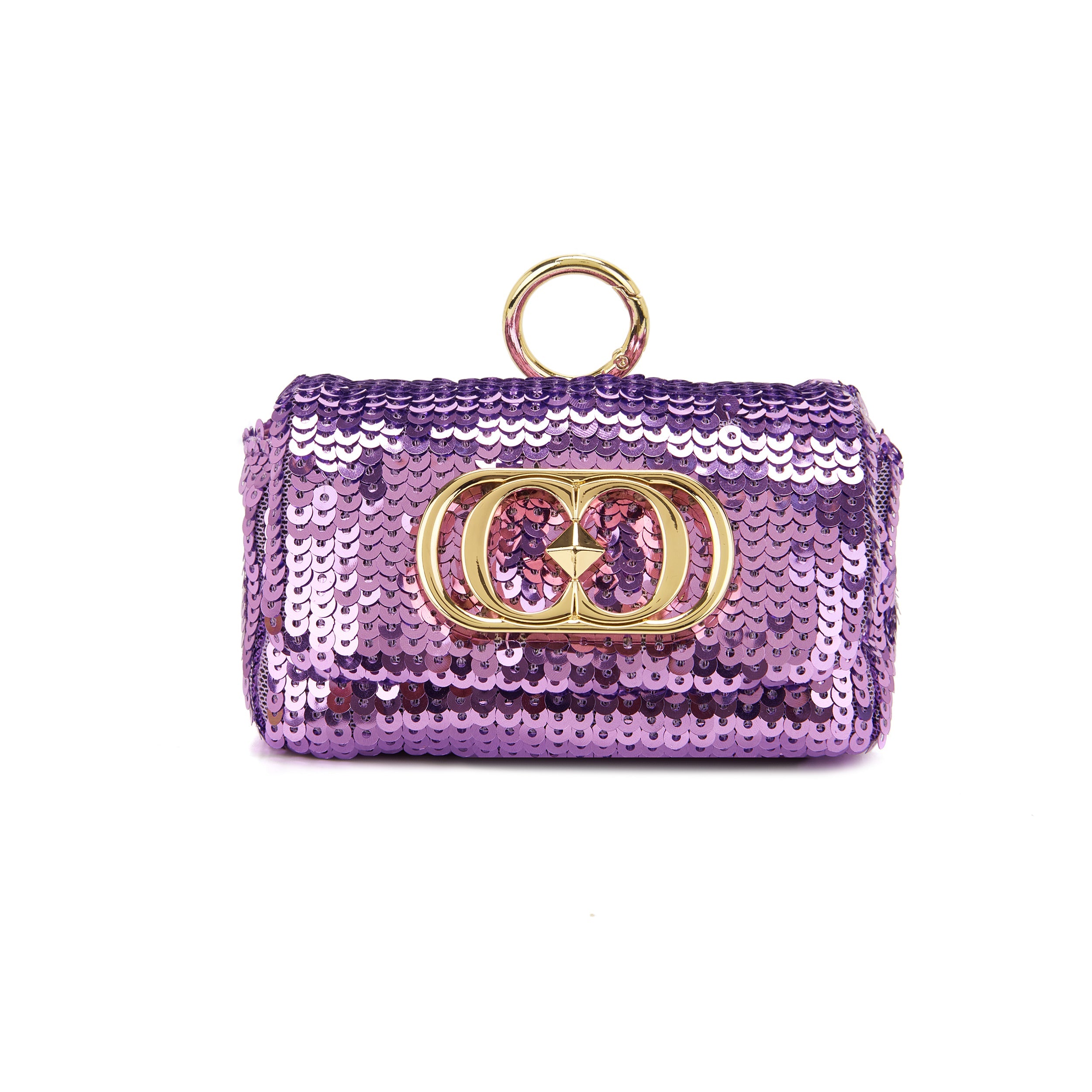 La Carrie Bag Charm mini sac paillettes copper 11x4x7cm