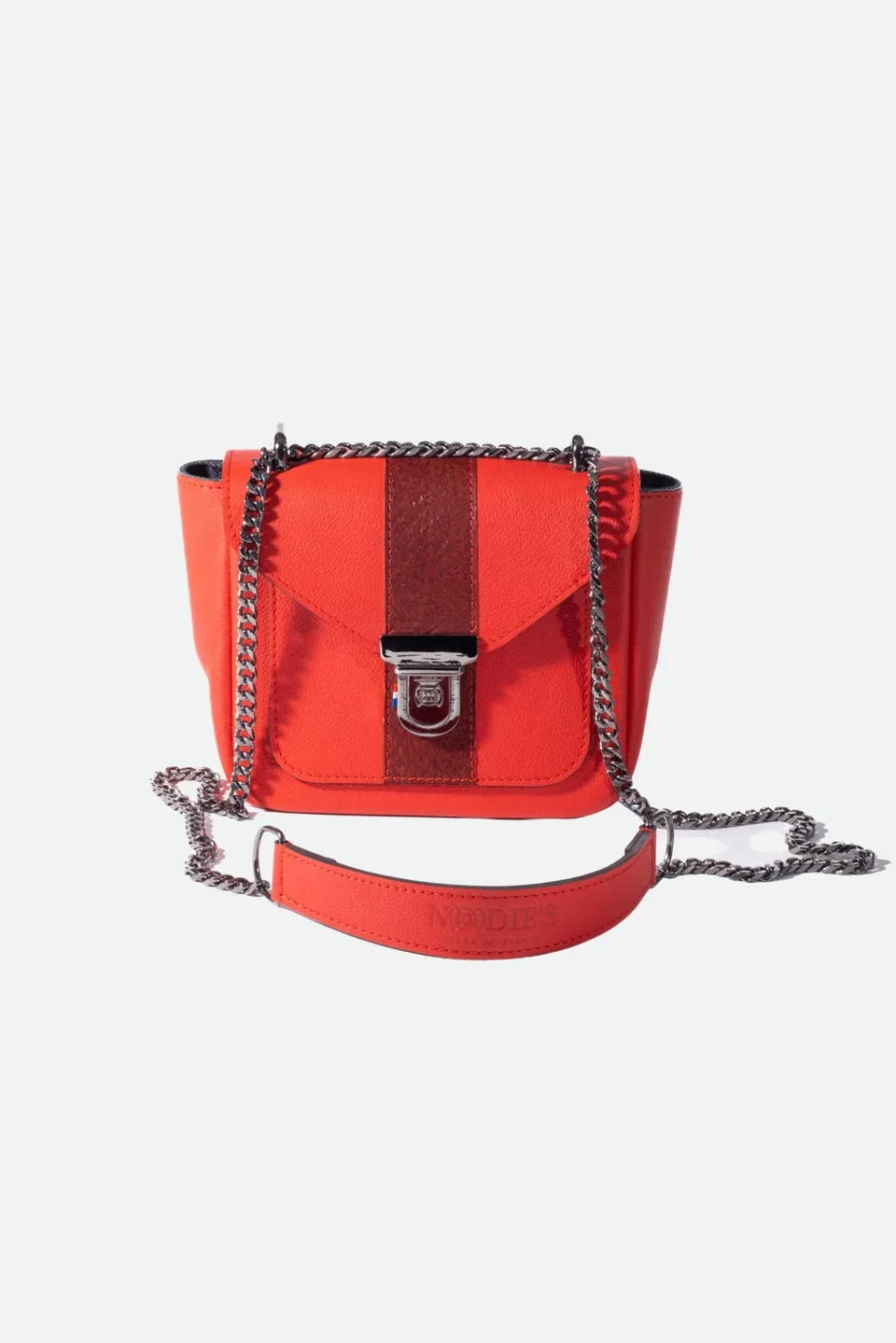 Nodie's Isaac rouge grainé mini sac bandoulière cuir