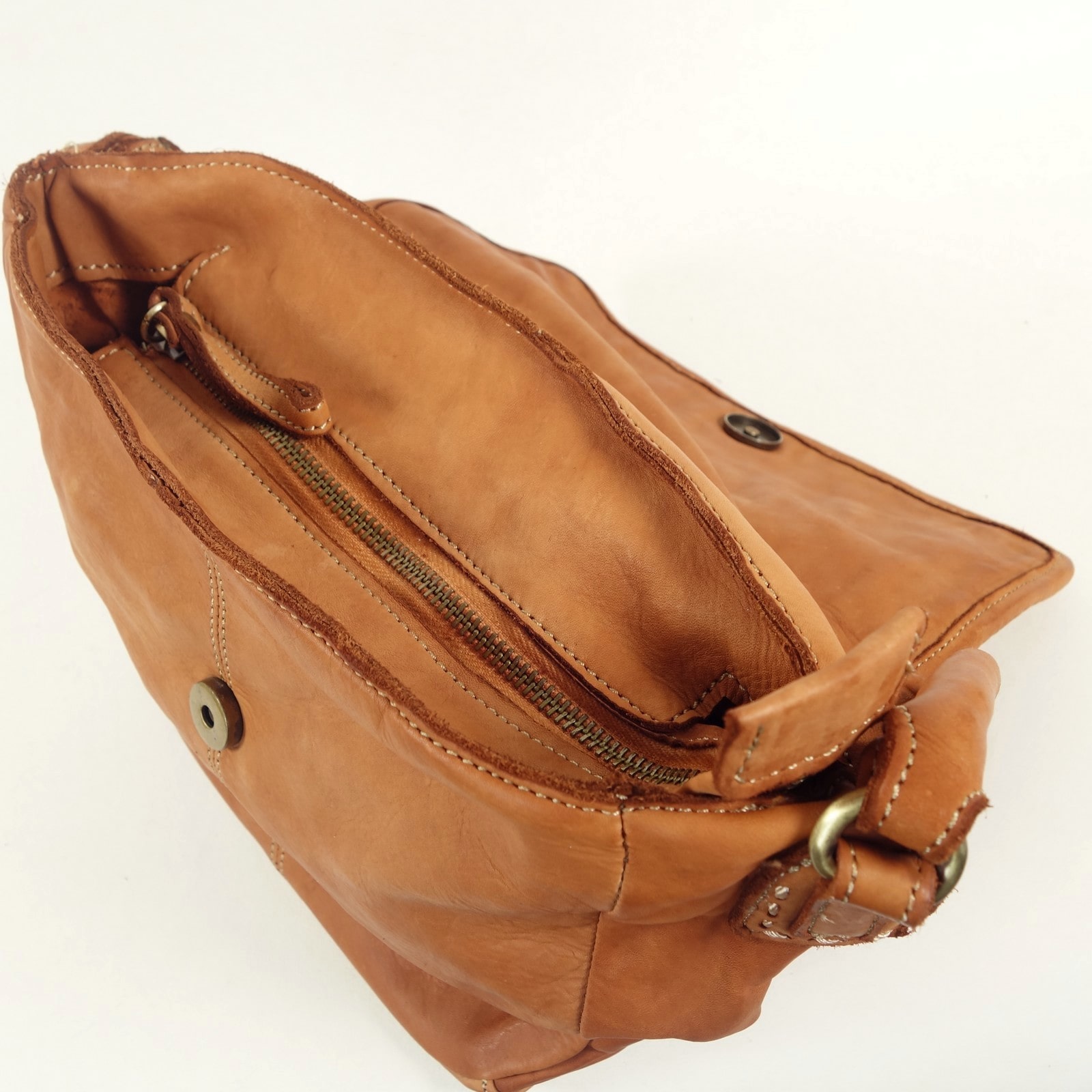 Collection Esprit Cuir Lara Petite Besace Cuir Naturel Vintage