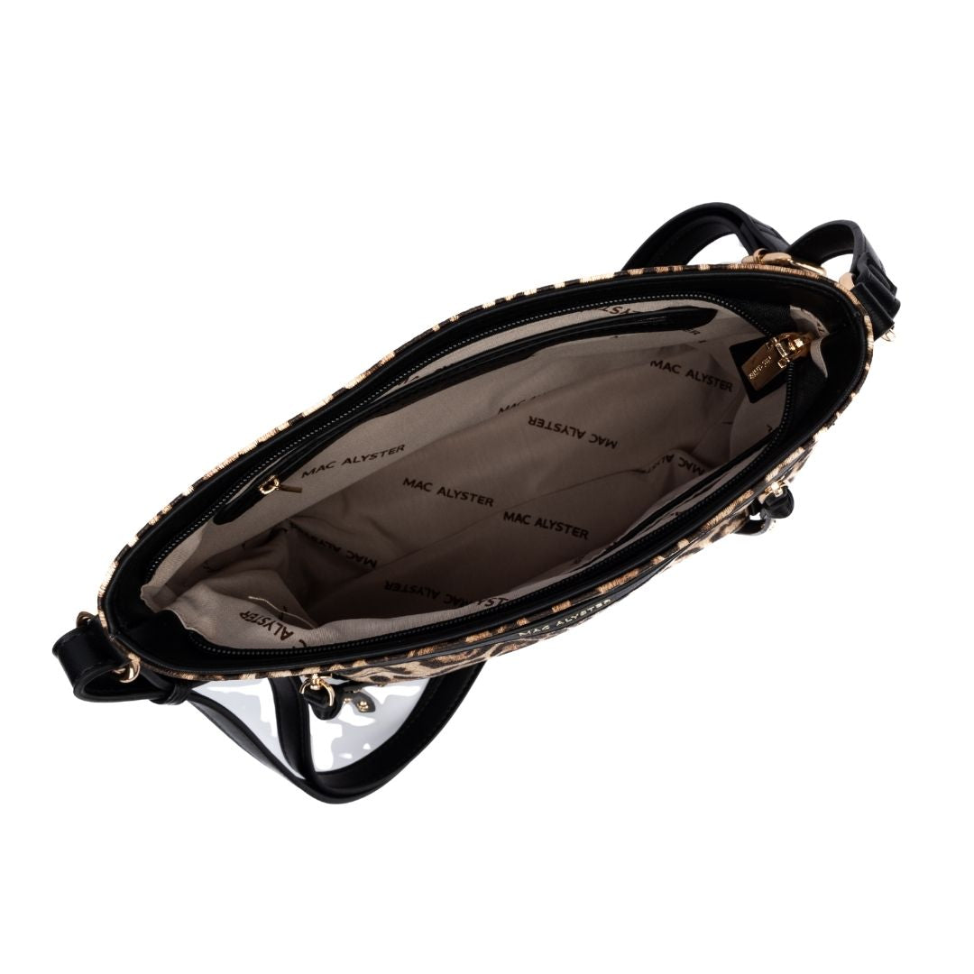 Mac Alyster Léopard sac trotteur léopard noir