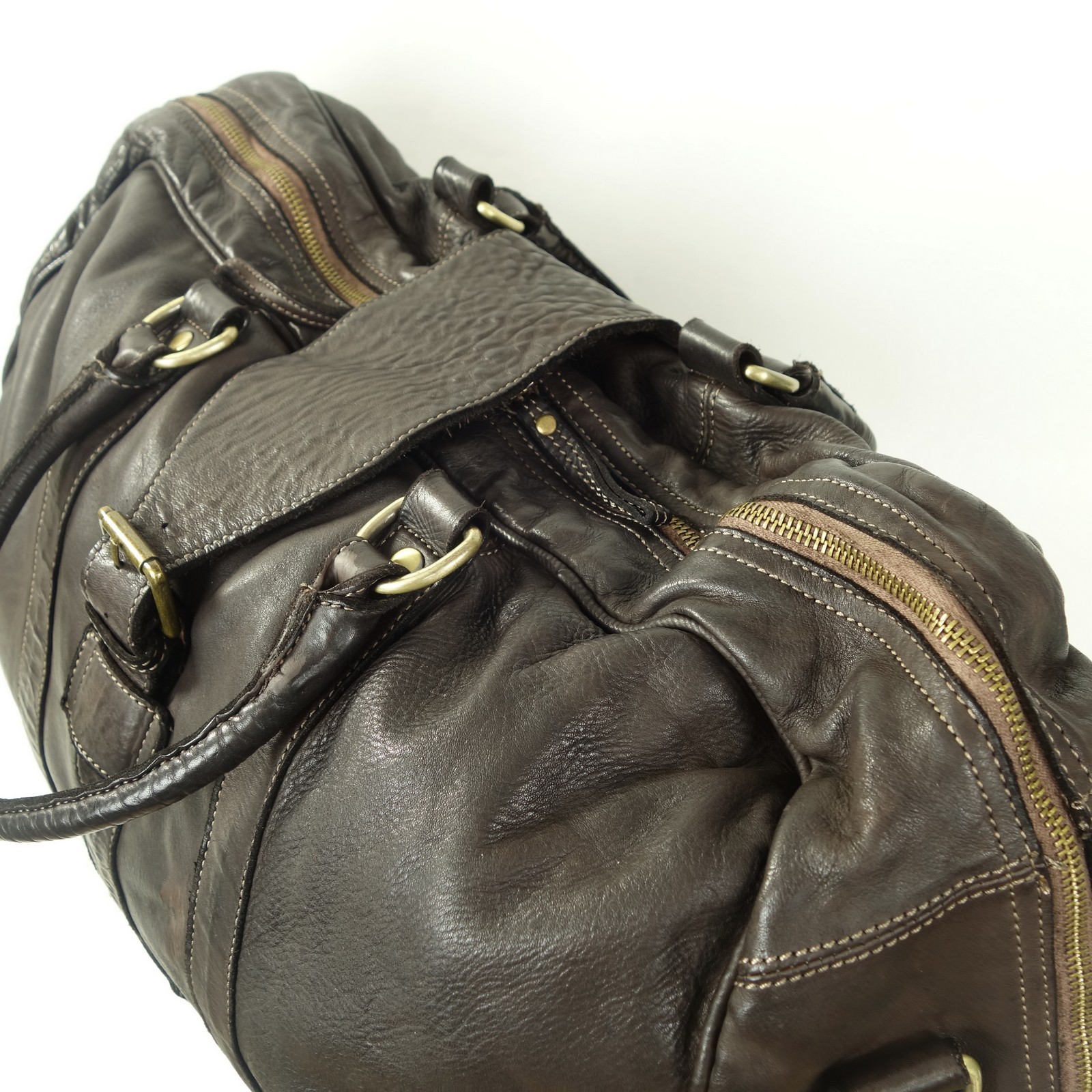 Collection Esprit Cuir Luka sac voyage cuir marron
