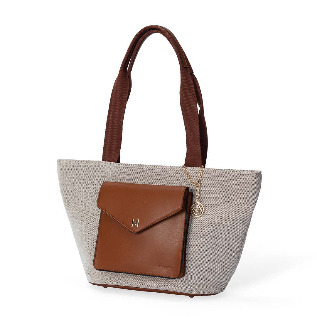 MAC ALYSTER Miss Bohème sac cabas léopard lin