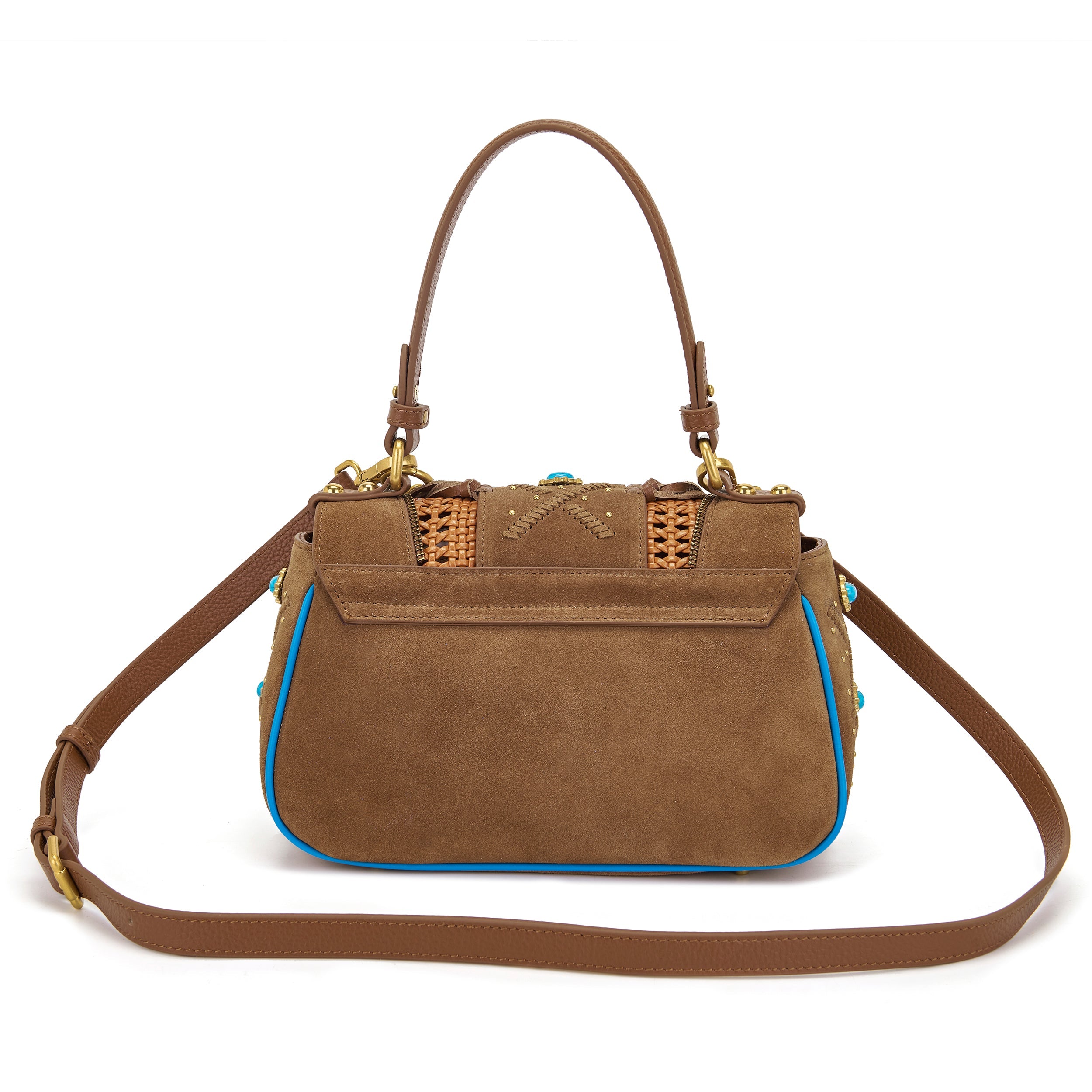 La Carrie Bag Jungle sac à main multi cuoio daim 26 cm