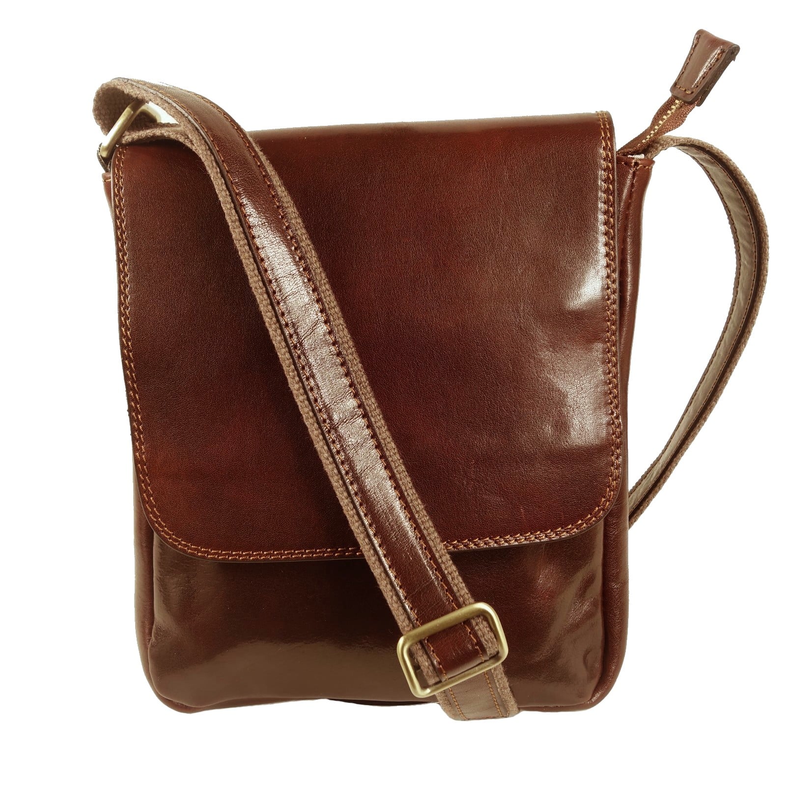 Collection Esprit Cuir MILAN sac bandoulière marron cuir