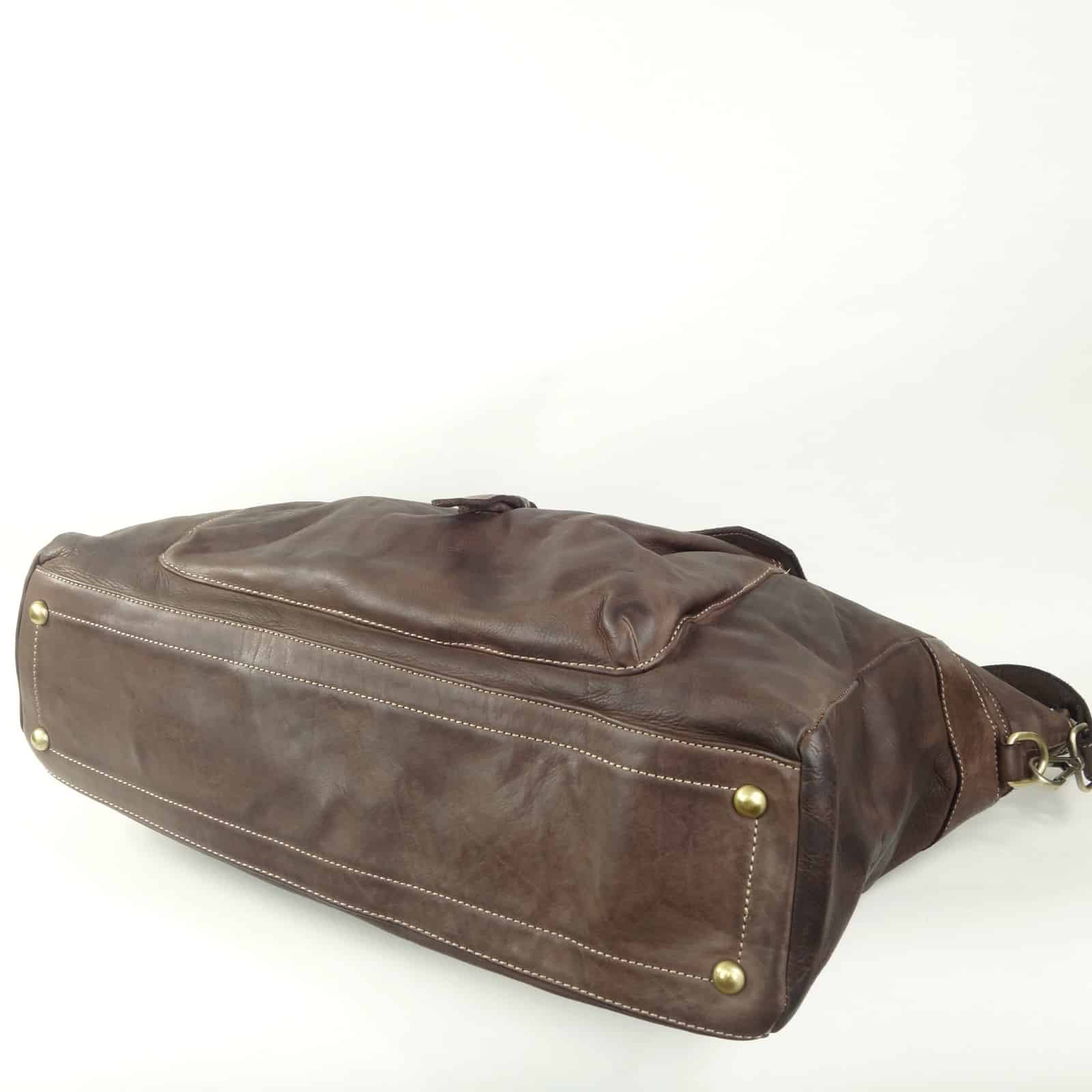 Collection Esprit Cuir Zeno sac 24h marron cuir vintage