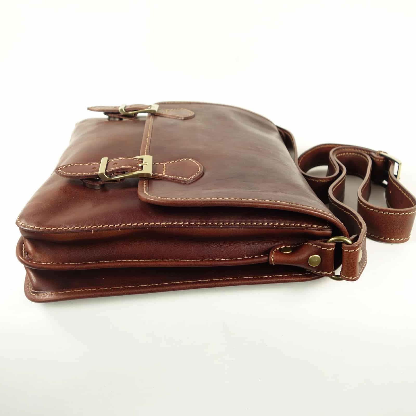 Collection Esprit Cuir Messenger sacoche marron cuir