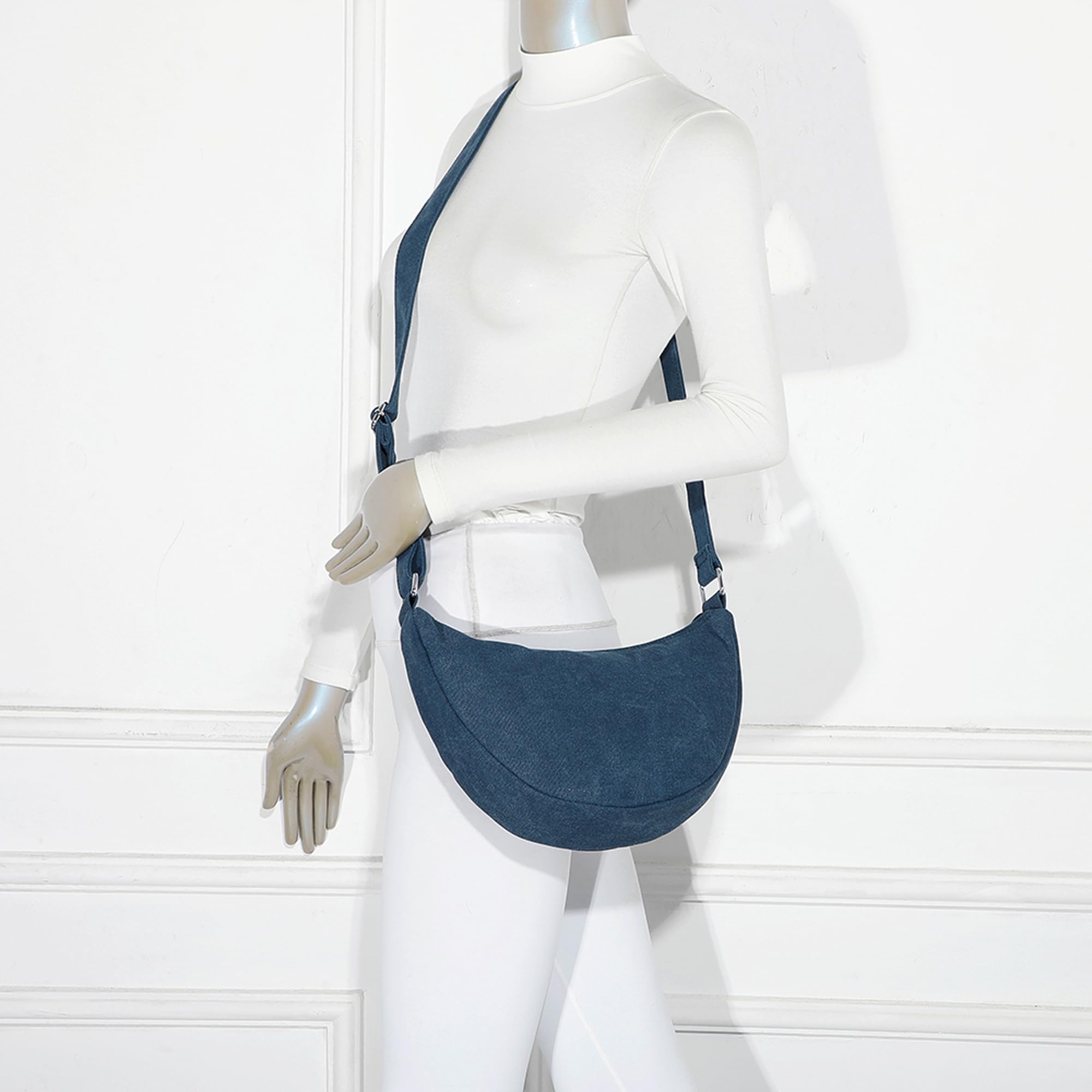 Gallantry Sacs Bandoulière Demi-lune Sac Noir Ultra Léger