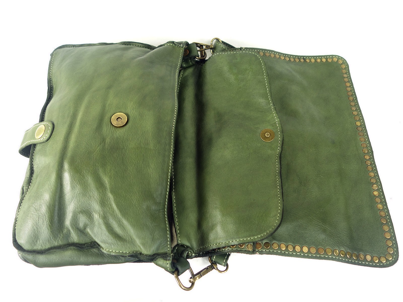 Collection Esprit Cuir Gena pochette cuir vert kaki