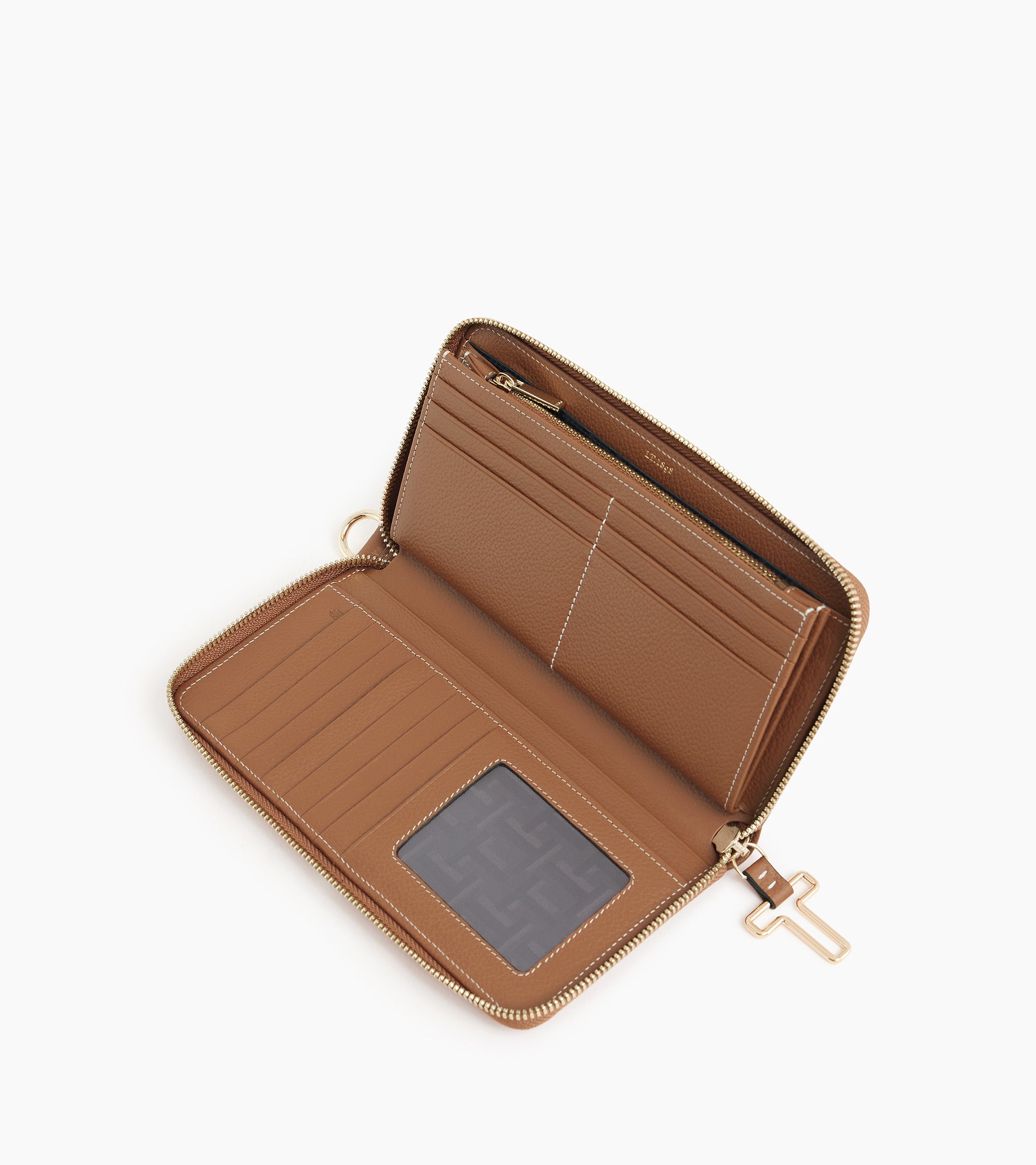 Le Tanneur Juliette compagnon zippé cuir grainé marron tan