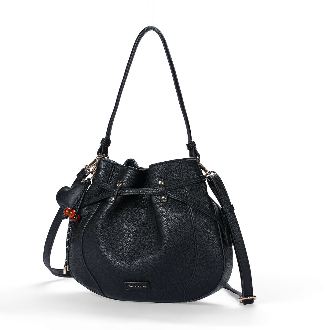 MAC ALYSTER HARMONIA sac bourse Marron Cognac
