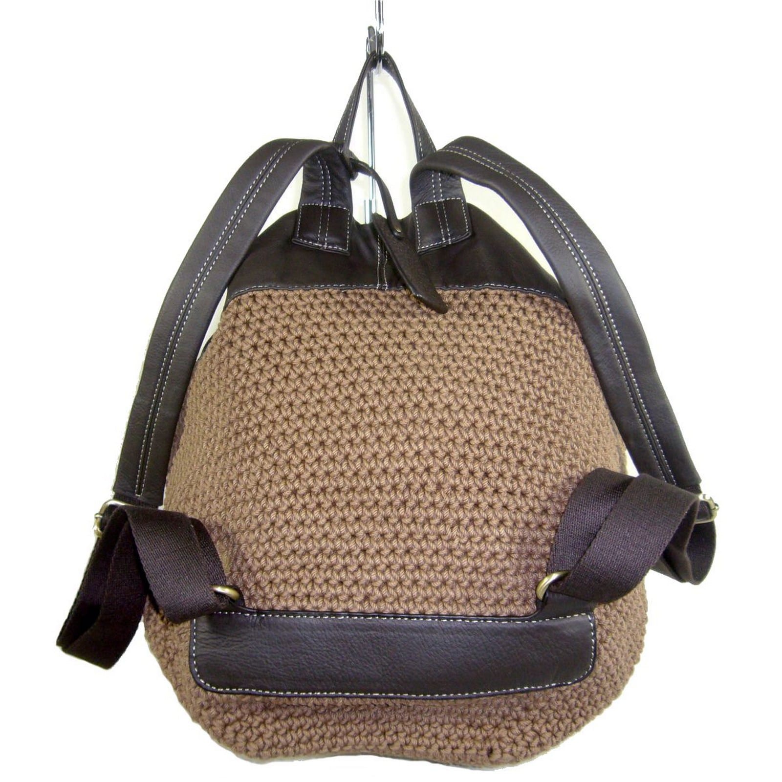 Collection Esprit Cuir MARLIE sac a dos camel maille
