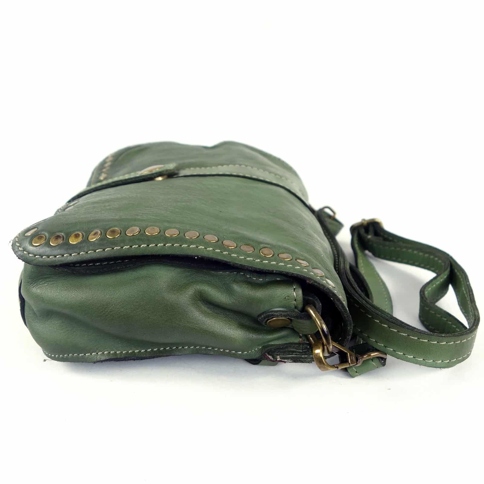 Collection Esprit Cuir Gena mini sac bandoulière cuir vert femme
