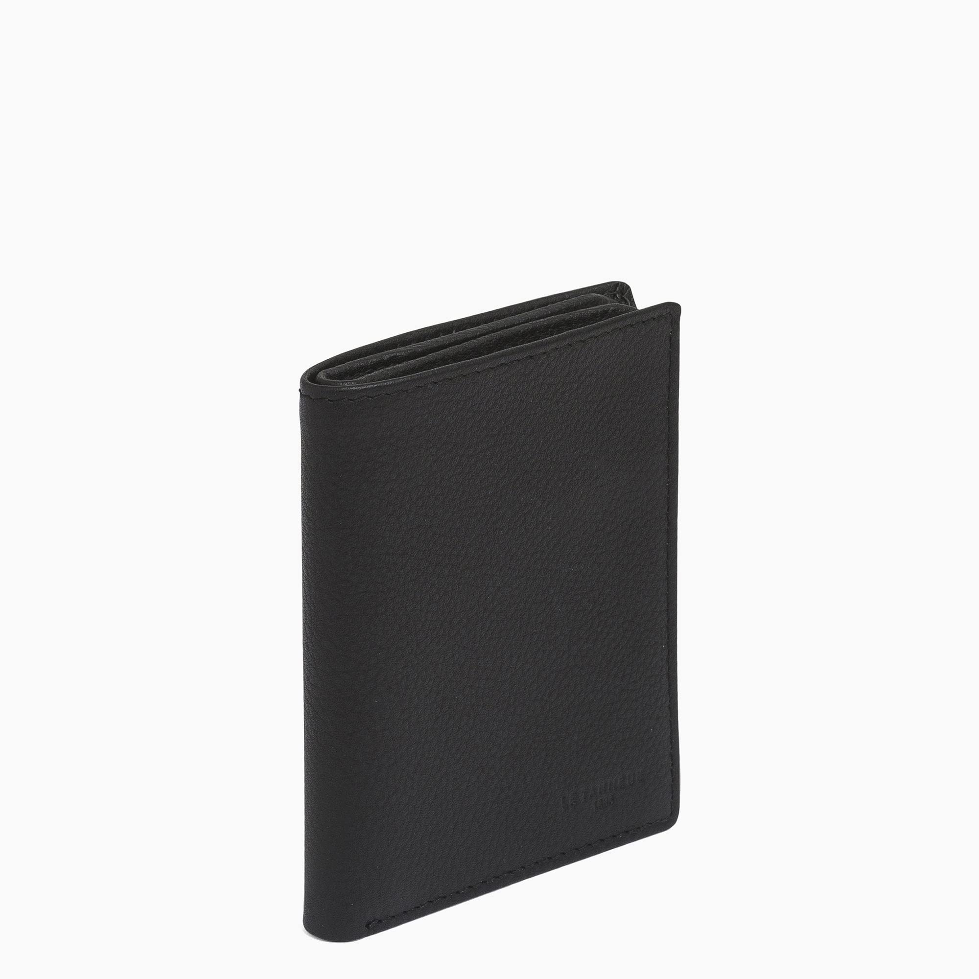 Le Tanneur Charles porte-cartes cuir anti-RFID noir
