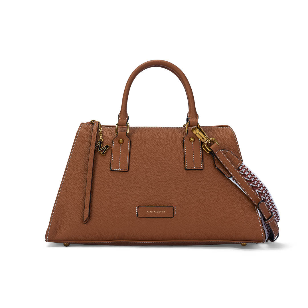 Mac Alyster Giulia Sac Porté Main Cuir Noir 36 cm