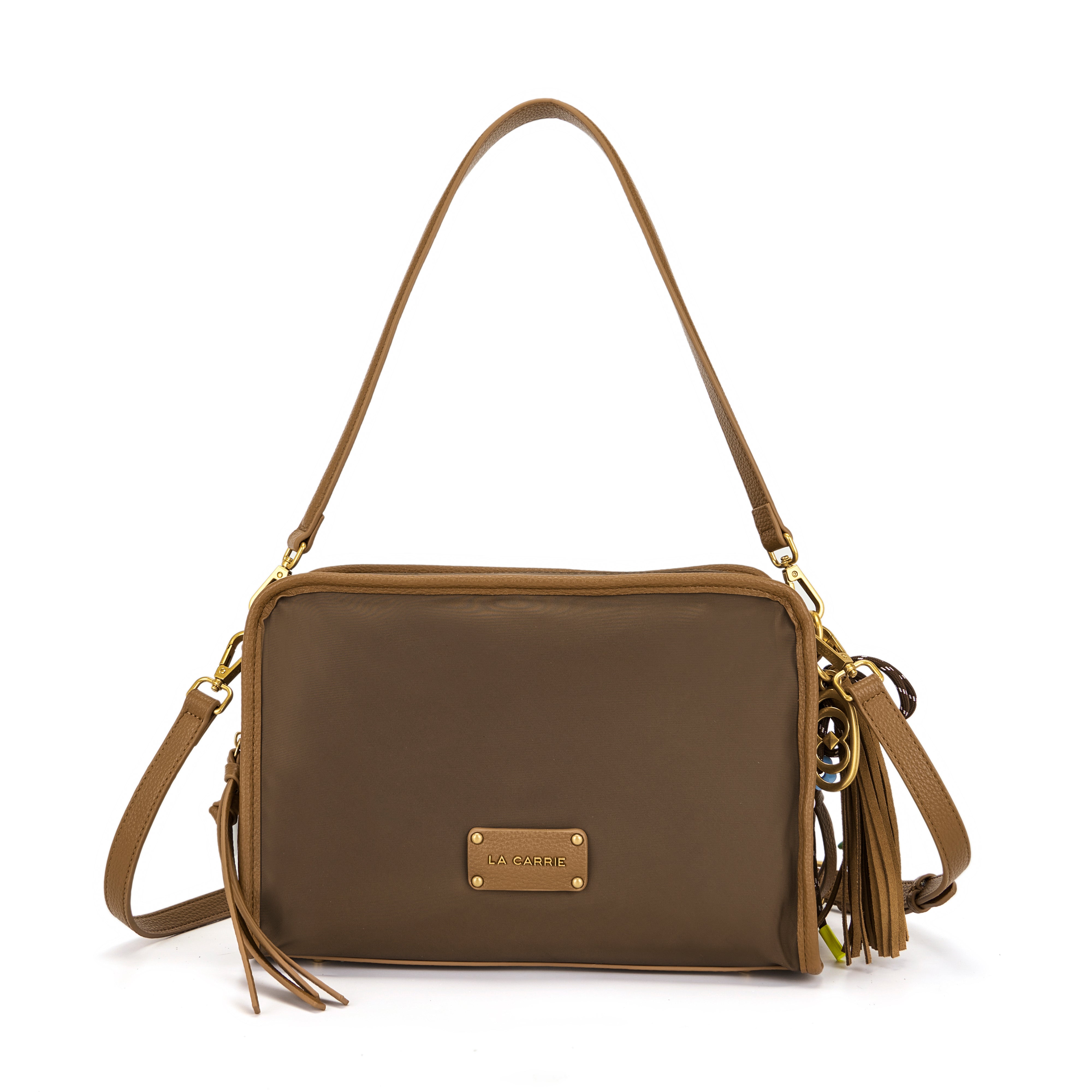 La Carrie Dark Wave sac épaule nylon marron 31x11x21cm