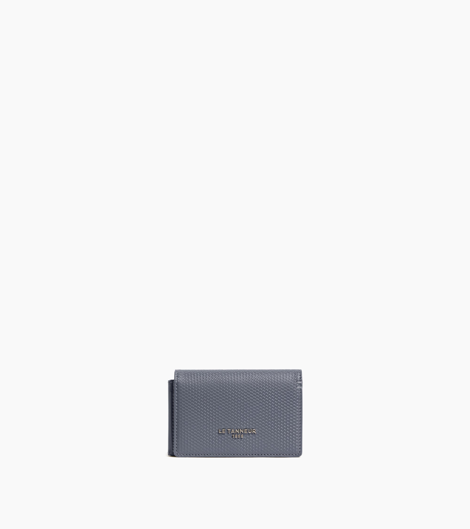 Le Tanneur Lucien porte-cartes cuir bleu steel blue