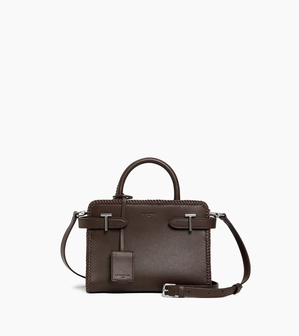 Le Tanneur Emilie petit sac main cuir lisse Arabica