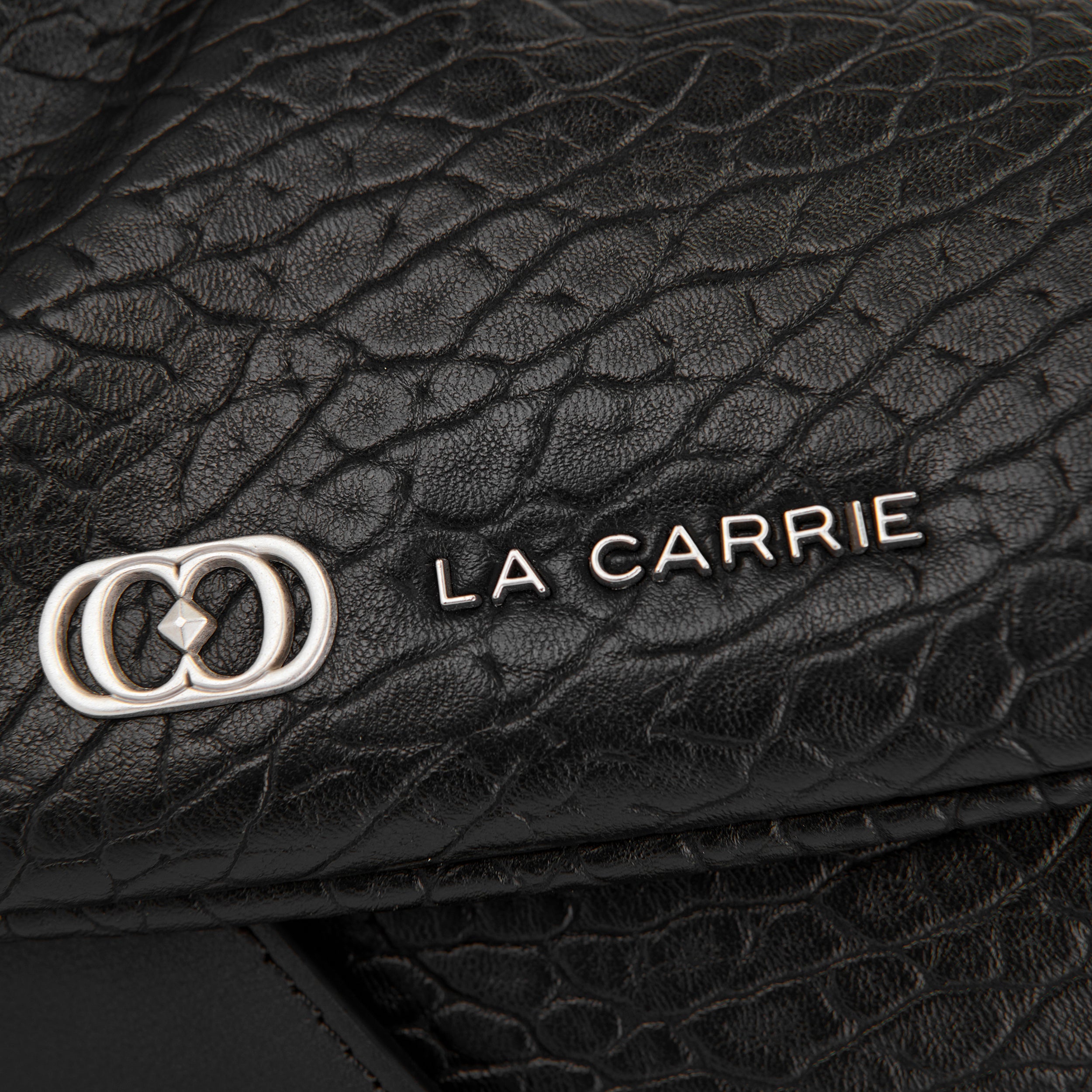 La Carrie Belty sac bandoulière noir chaîne 36 cm