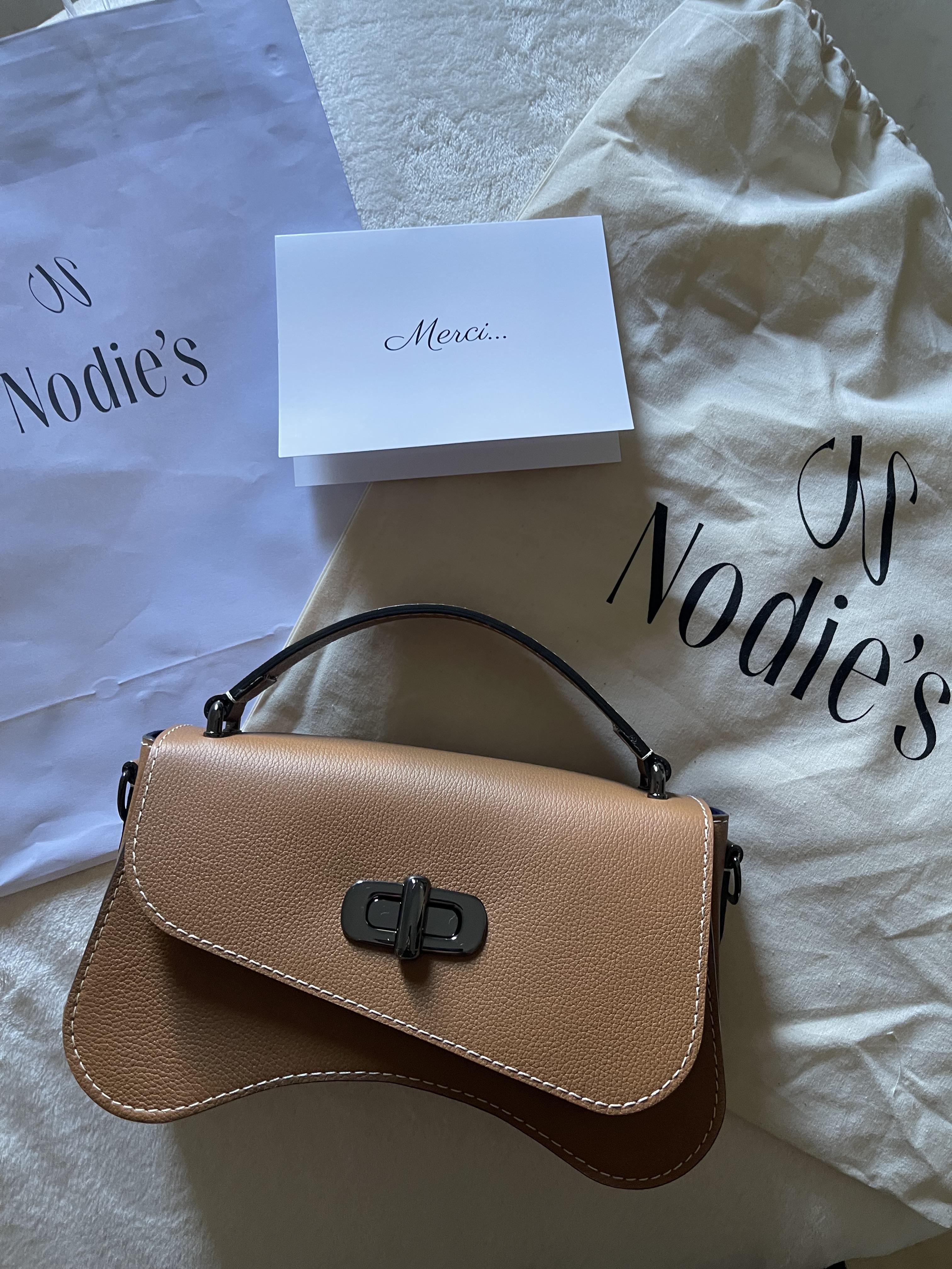Nodie's L'iconique sac baguette camel grainé cuir