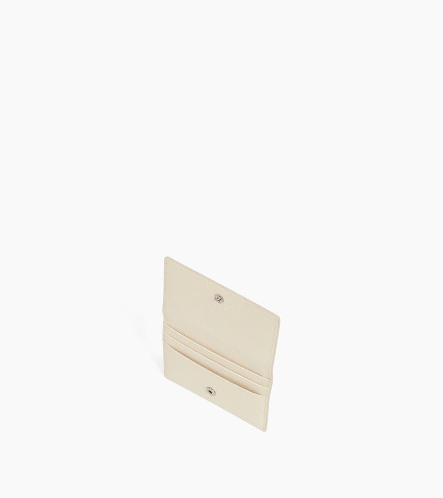 Le Tanneur Emilie porte-cartes à rabat cuir blanc RFID