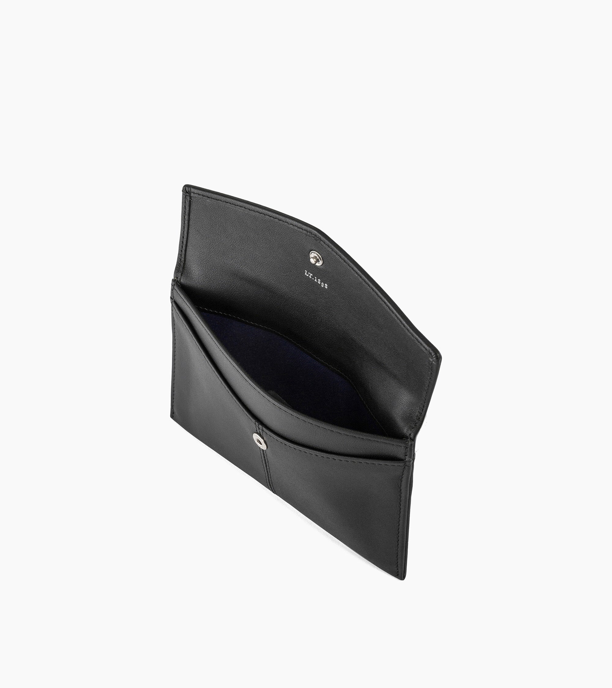 Le Tanneur Charlotte Pochette Enveloppe Cuir Lisse Noir Moyen