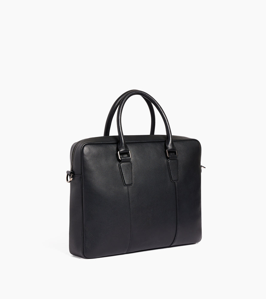 Le Tanneur Marceau porte-documents cuir grainé 15" noir