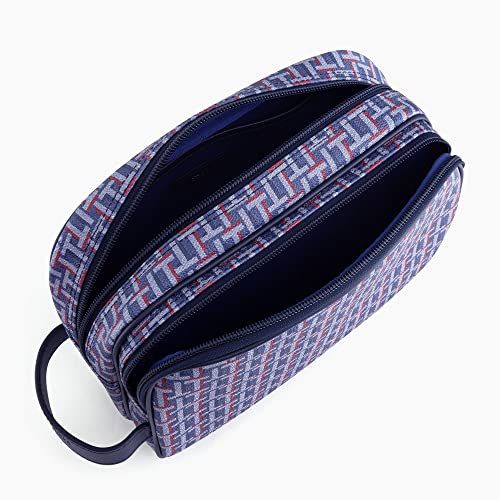 Le Tanneur Camille trousse toilette toile cuir 24 cm homme
