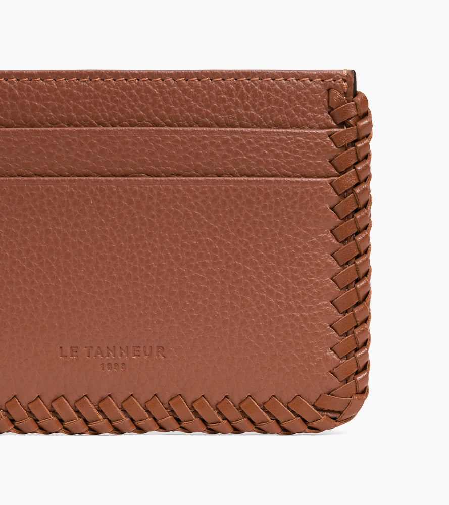 Le Tanneur Emilie porte-cartes cuir grainé marron anti-RFID