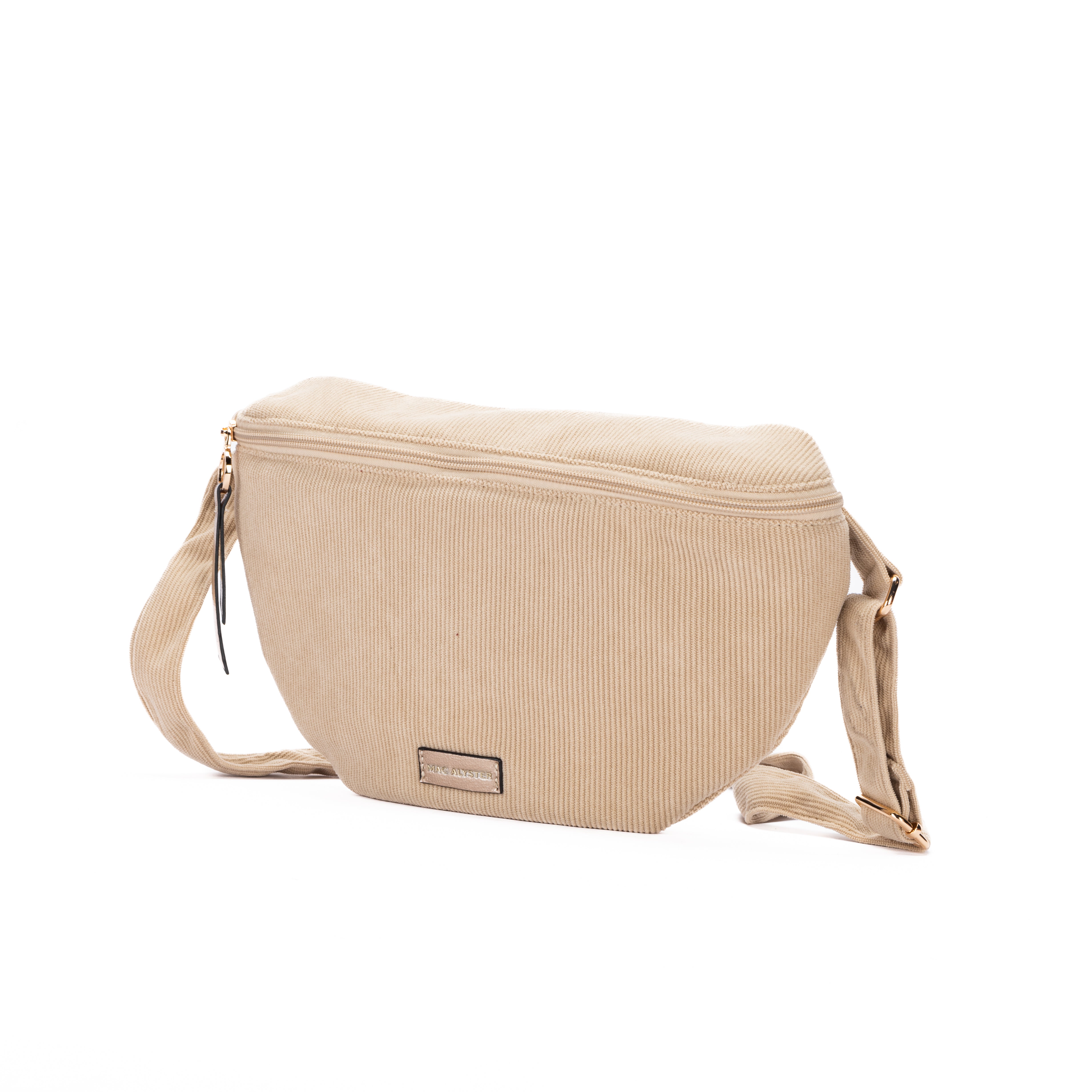 MAC ALYSTER Côtelé sac banane velours bordeaux