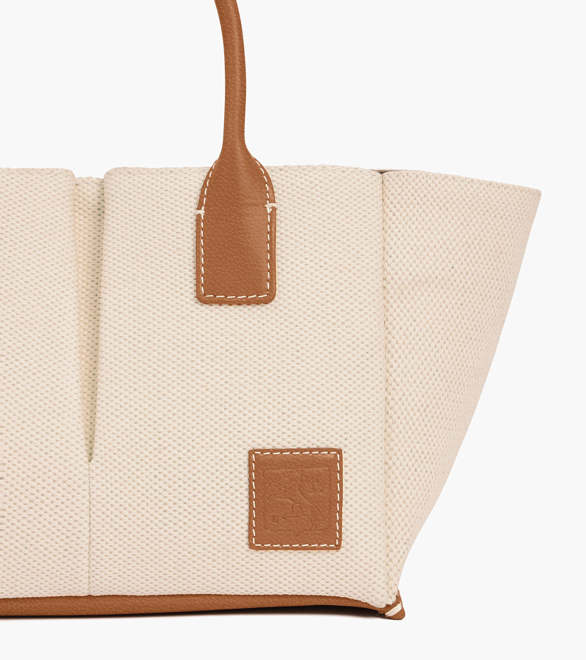Le Tanneur Elena petit sac cuir toile naturel