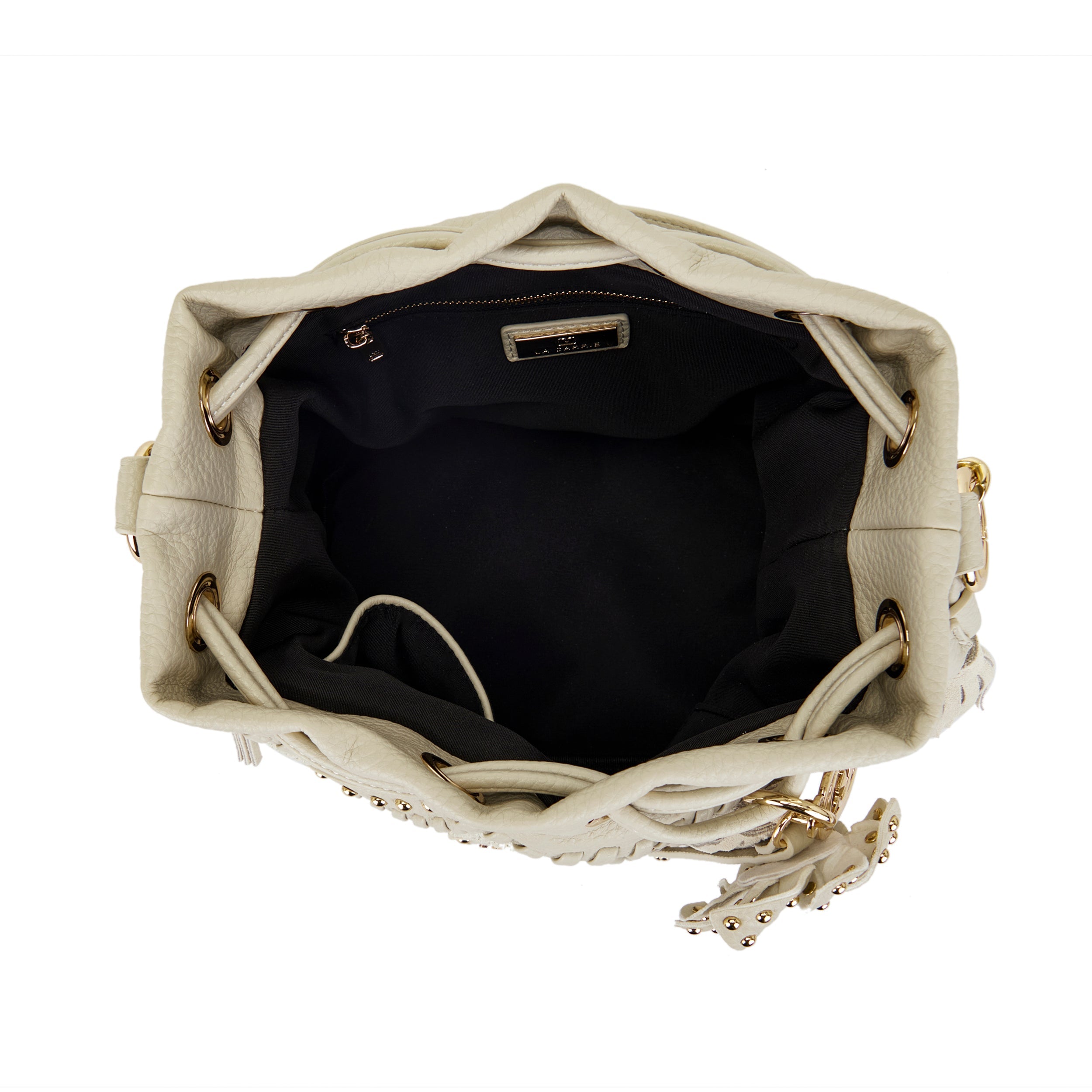 La Carrie La Plage sac seau raphia ivoire 24x17x26cm