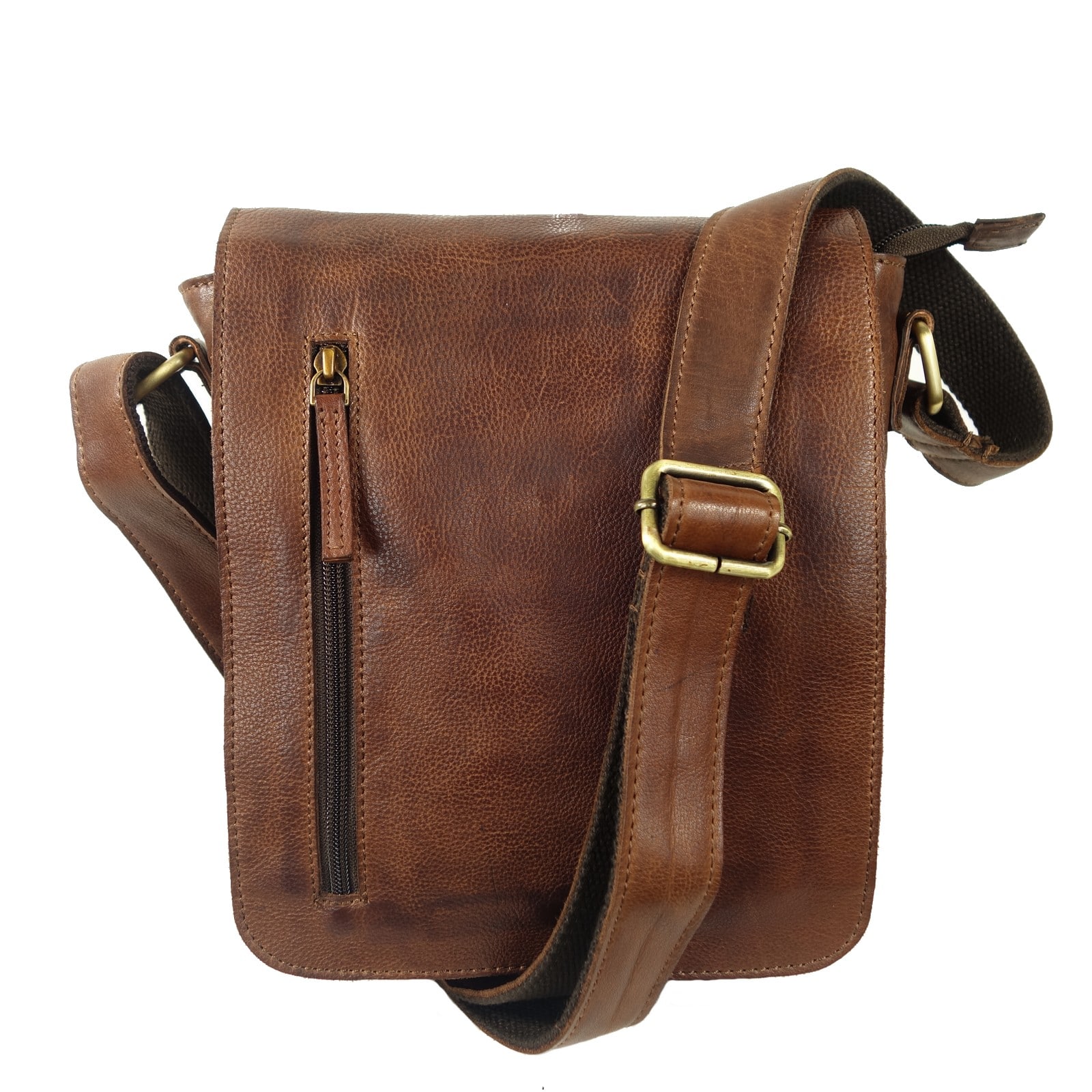 Collection Esprit Cuir FRANCISCO sacoche cuir marron 5 poches