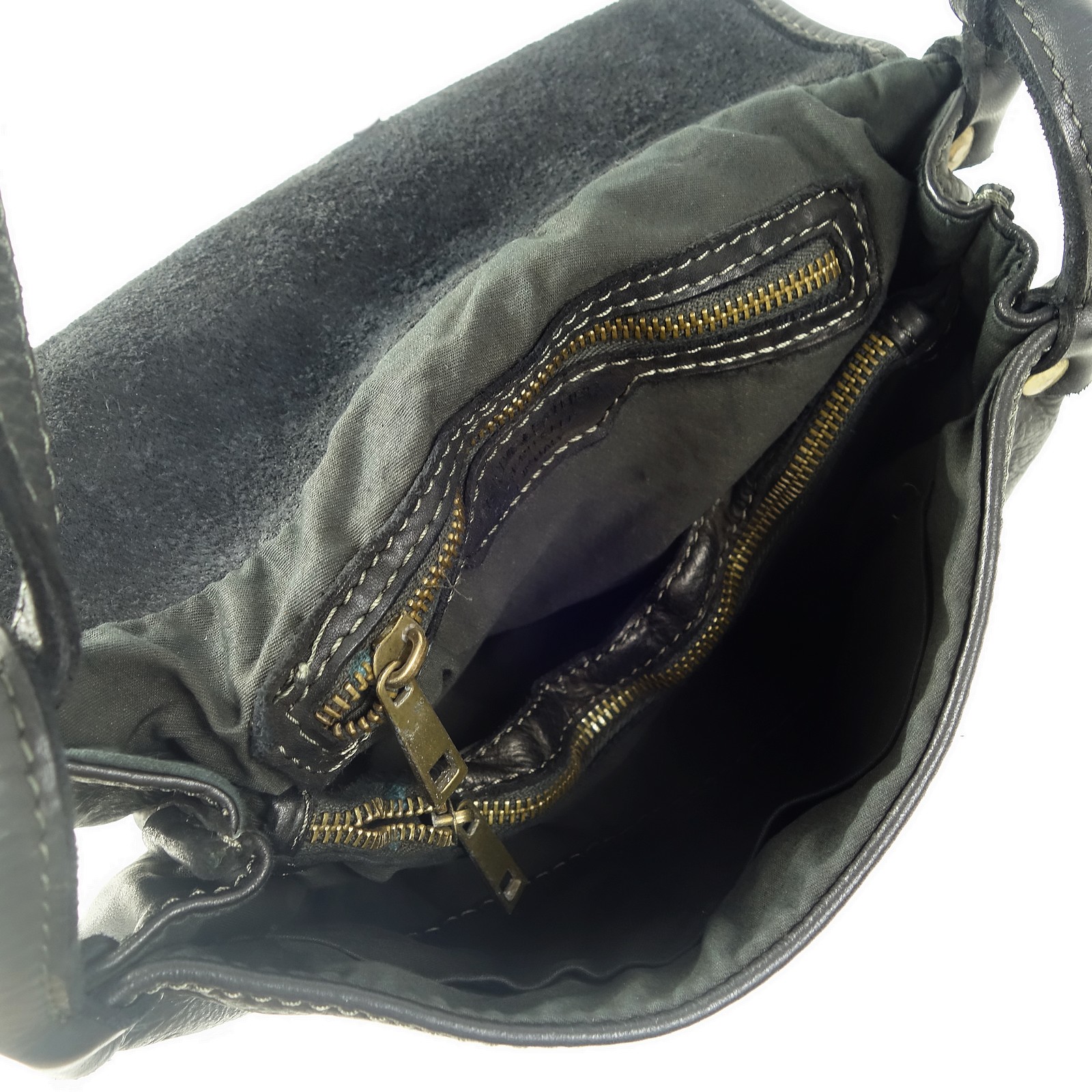 Collection Esprit Cuir Giulia sac besace noir cuir vintage