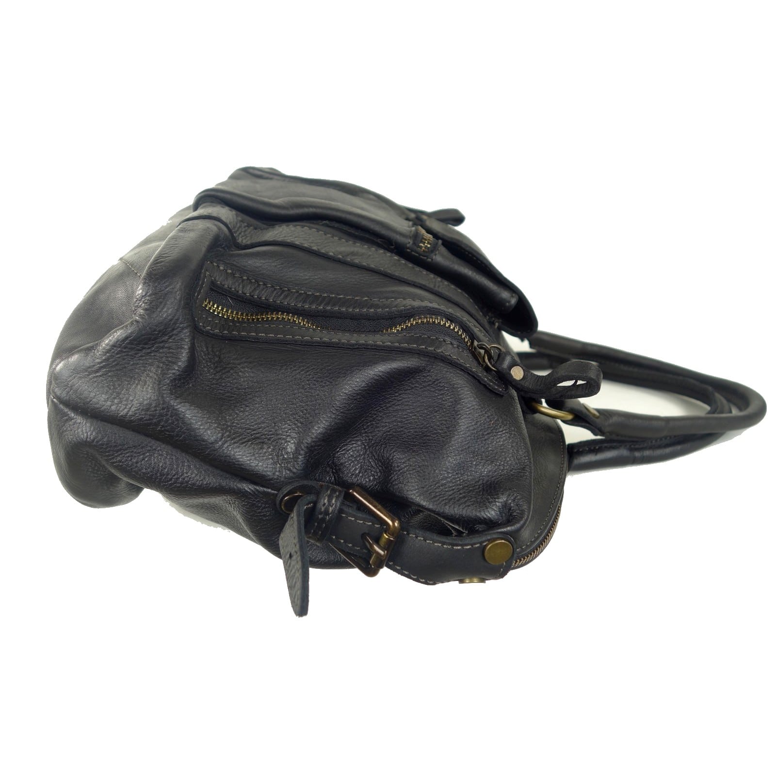 Collection Esprit Cuir Grand sac à main Elsa grand sac cuir noir