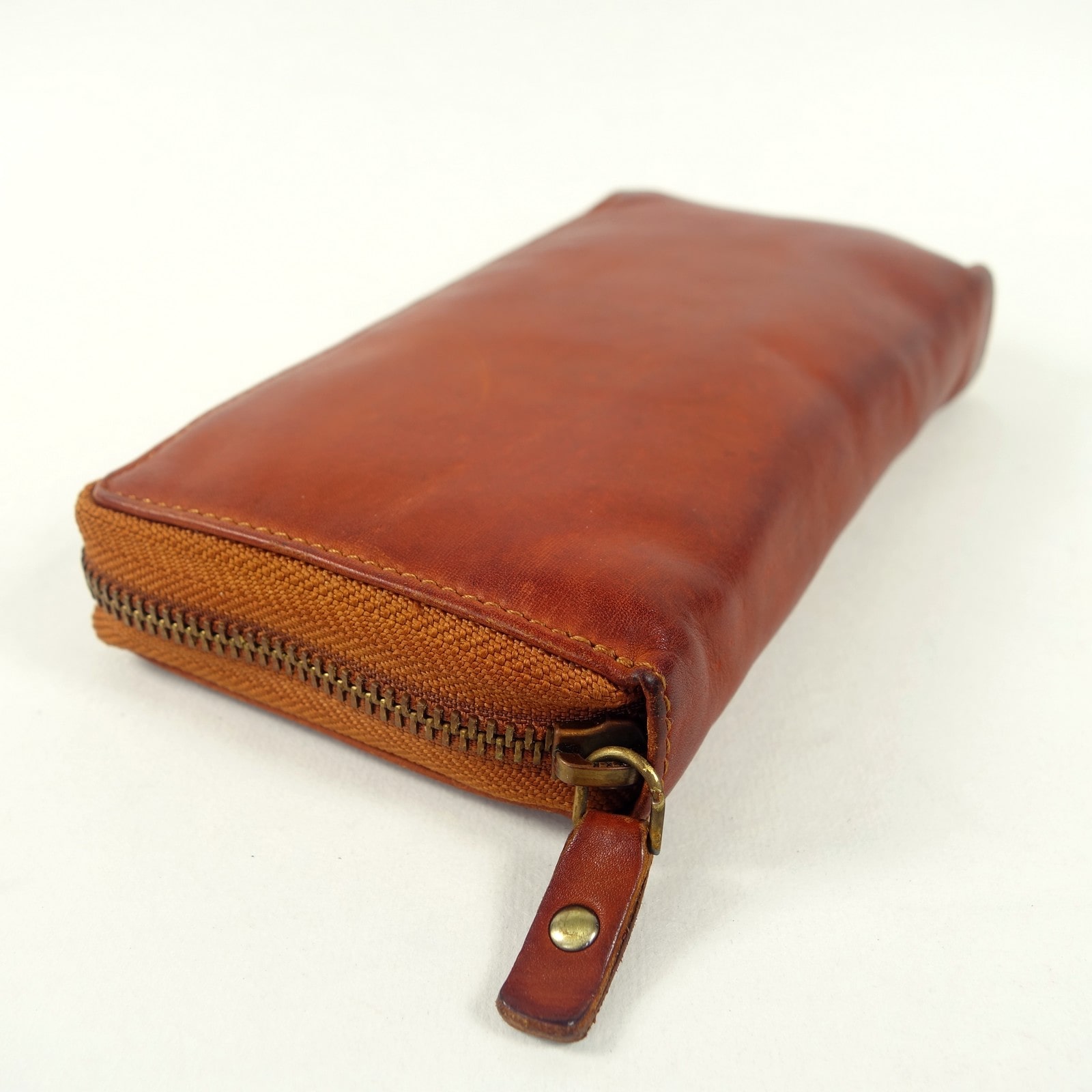 Esprit Cuir Nico portefeuille cuir marron zippé