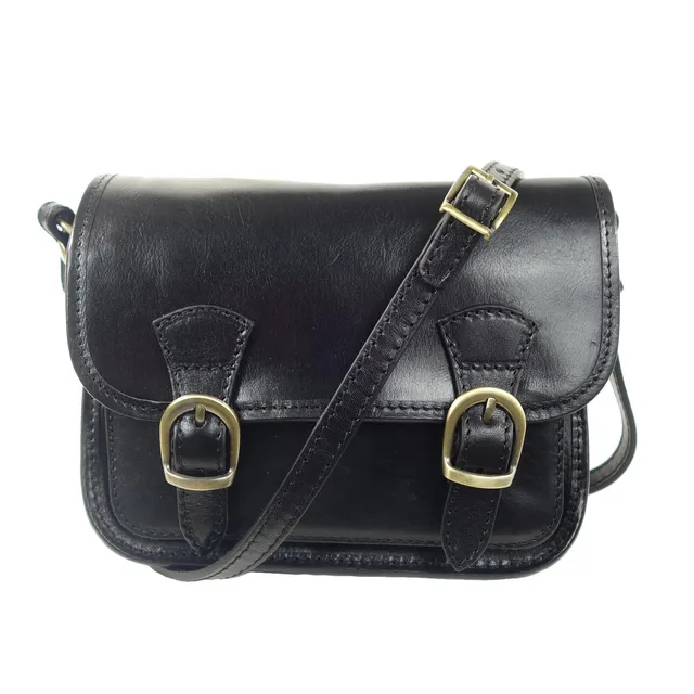 Collection Esprit Cuir ELANIA micro sac cuir noir vintage