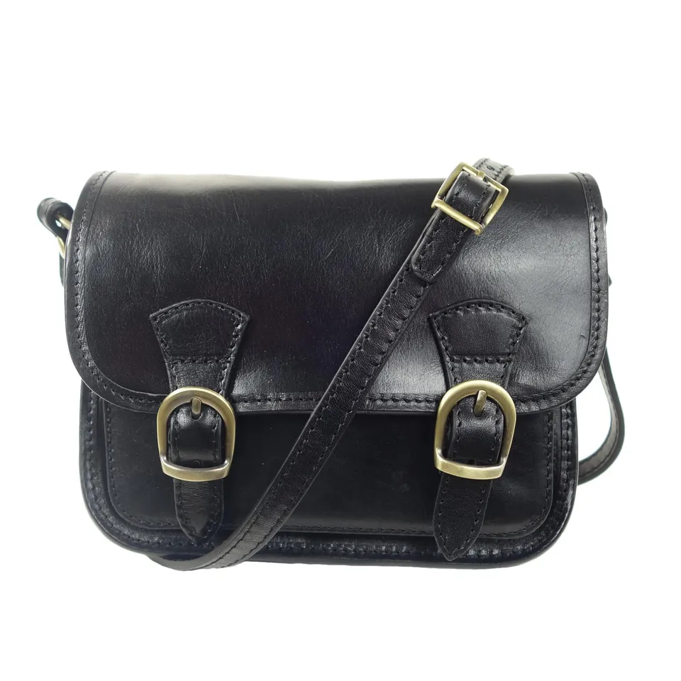 Collection Esprit Cuir ELANIA micro sac cuir noir vintage