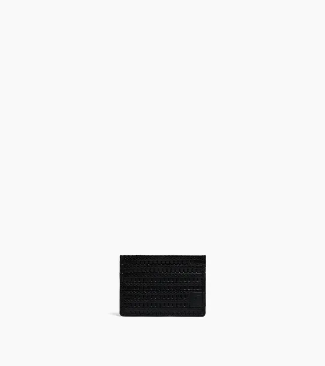 Le Tanneur Martin porte-cartes cuir embossé noir anti-RFID