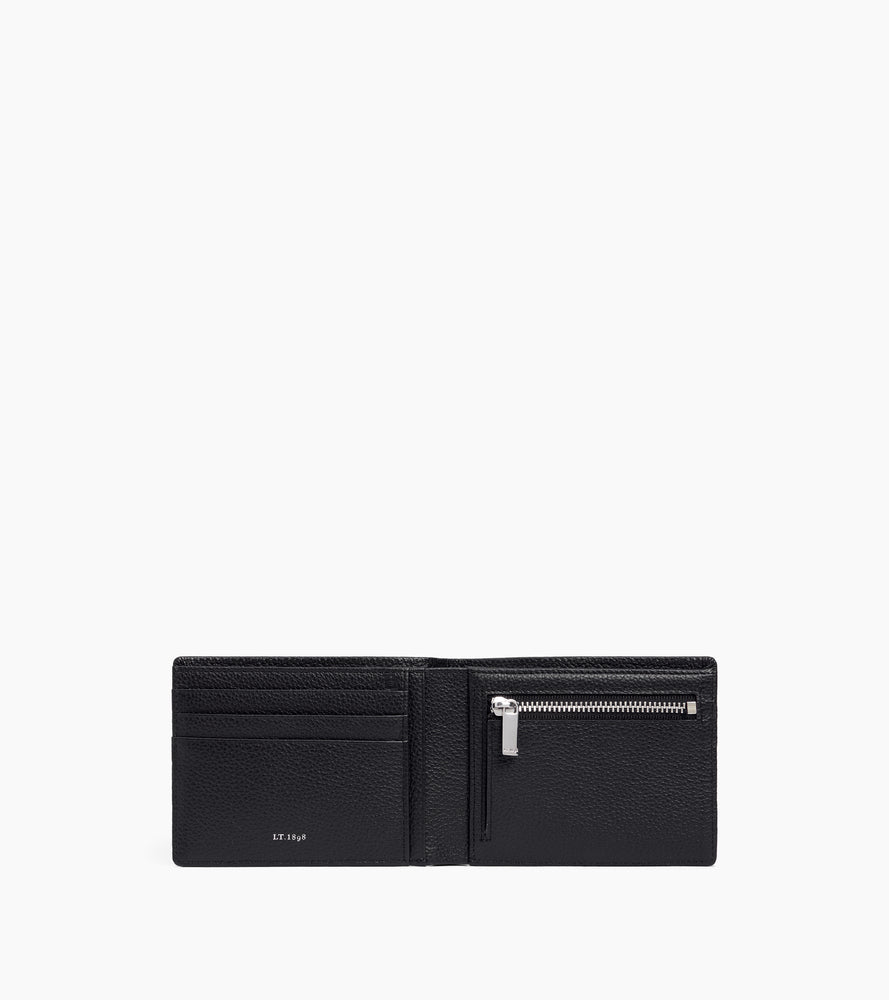 Le Tanneur Emile portefeuille cuir grainé zippé Black