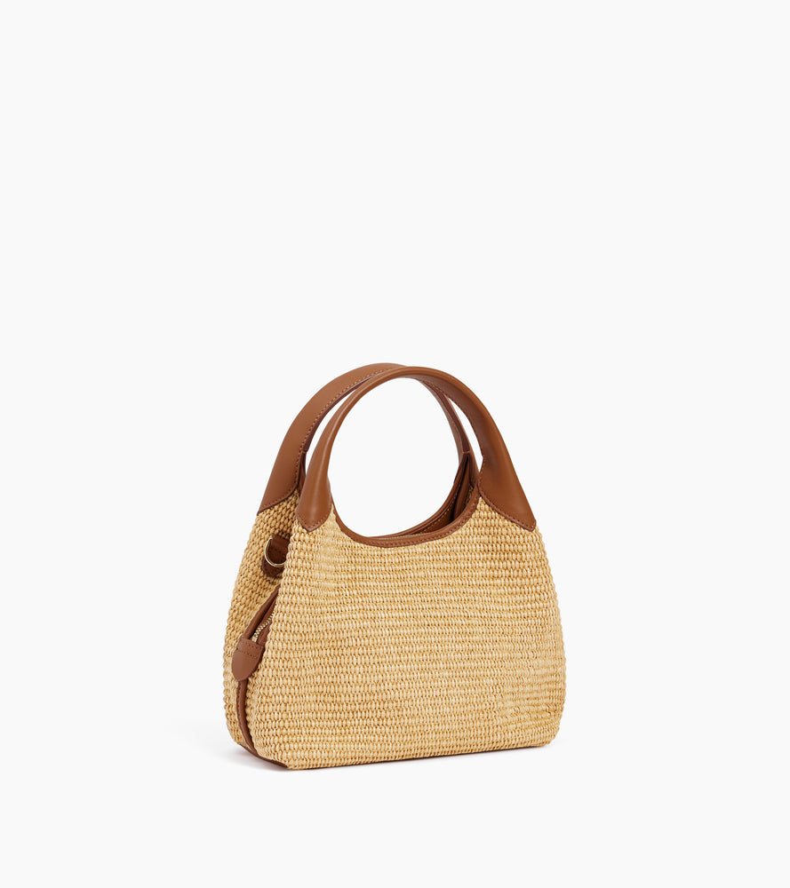 Le Tanneur Juliette petit sac raphia cuir Natural Tan