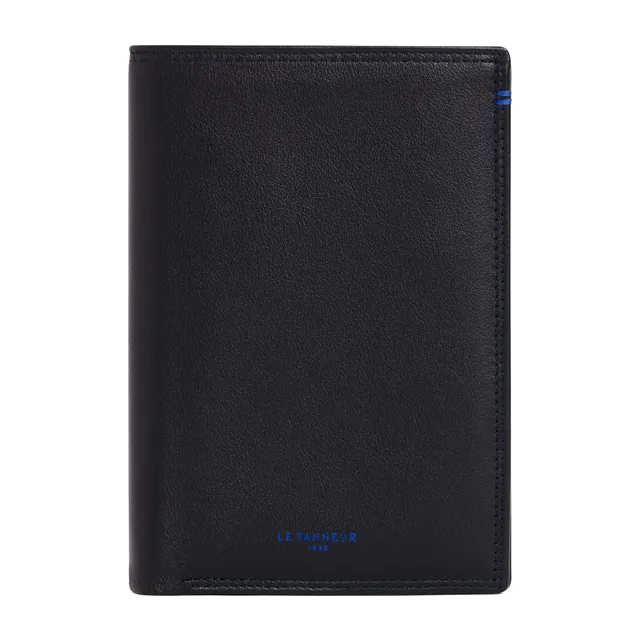 Le Tanneur porte-cartes cuir lisse 9 cartes deux volets homme
